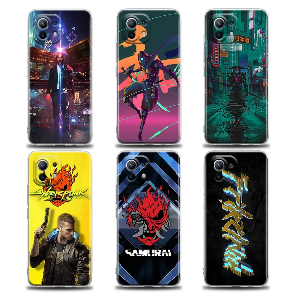 

Clear Phone Case for Xiaomi Mi 11 10 Lite 10T Note 10 Mi 9 SE 11T Pro Poco X2 M3 F3 X3 M4 Soft Silicone Hot Game C-Cyberpunkes