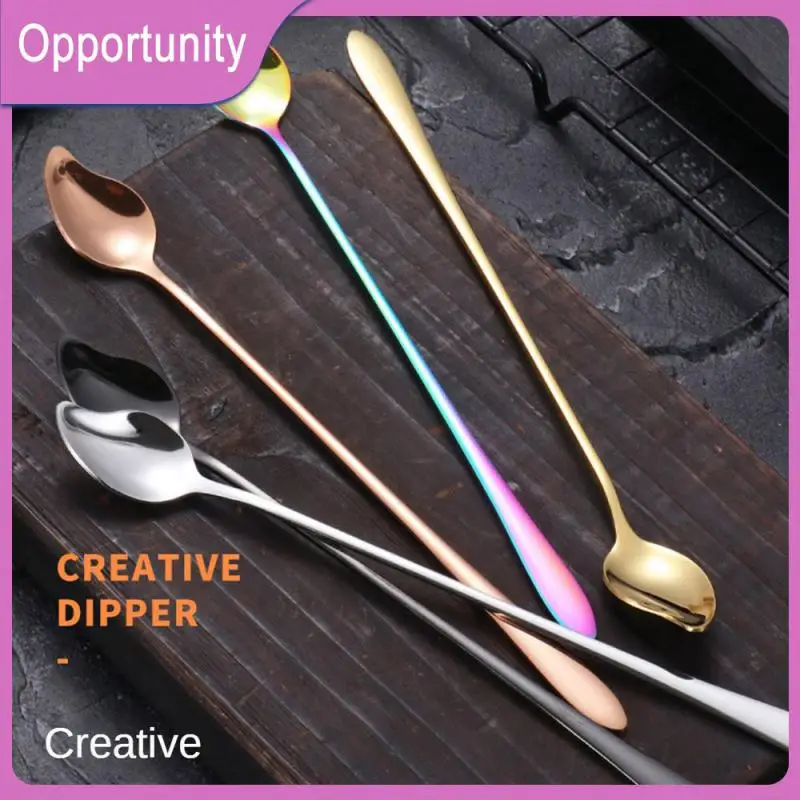 

Creative Coffee Spoon Long Handle 304 Stainless Steel Coffee Scoop Ice Cream Spoon Tea Spoon