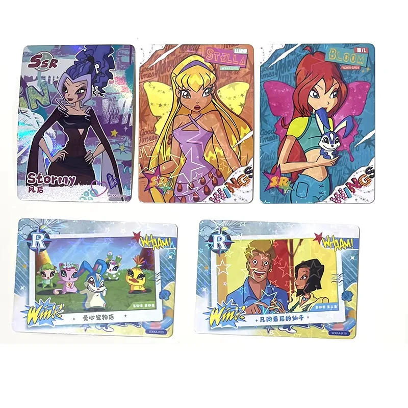 Фото Оригинальная волшебная сумка Winx Club, карточки Fairy Wonderland, карточки с персонажами Блум, Стелла, Флора, аниме-карточки, игрушки, персонализированные подарки на день рождения №4