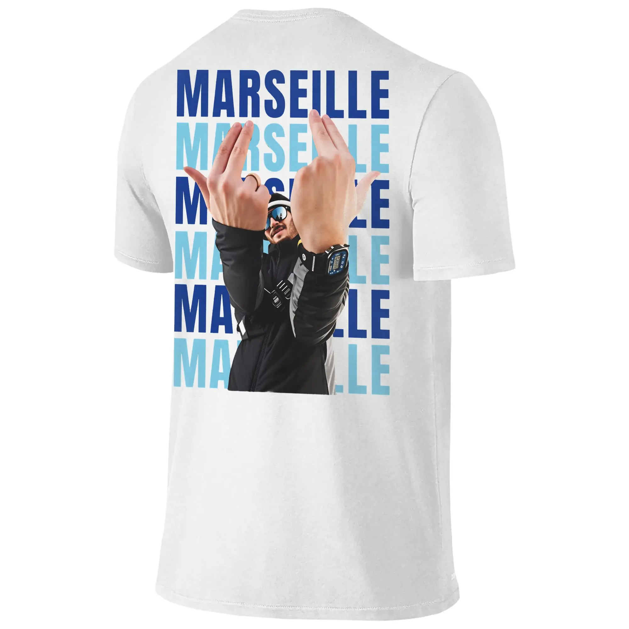 Фото Футболка оверсайз JUL C'est Marseille Bébé Album 2026, хлопковая, в стиле хип-хоп, для взрослых, летняя, с коротким рукавом №4