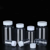100pcs 15ml20ml30ml100ml plastic pet clear empty seal bottle solid powder medicine pill vial container reagent packing bottle