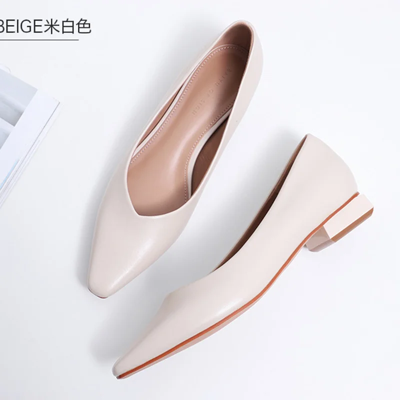 Hot Women Pointed Toe Shallow Flats Woman Ballerina Slip on Moccasins Microfiber Leather Shoes Solid Low Heels Loafers