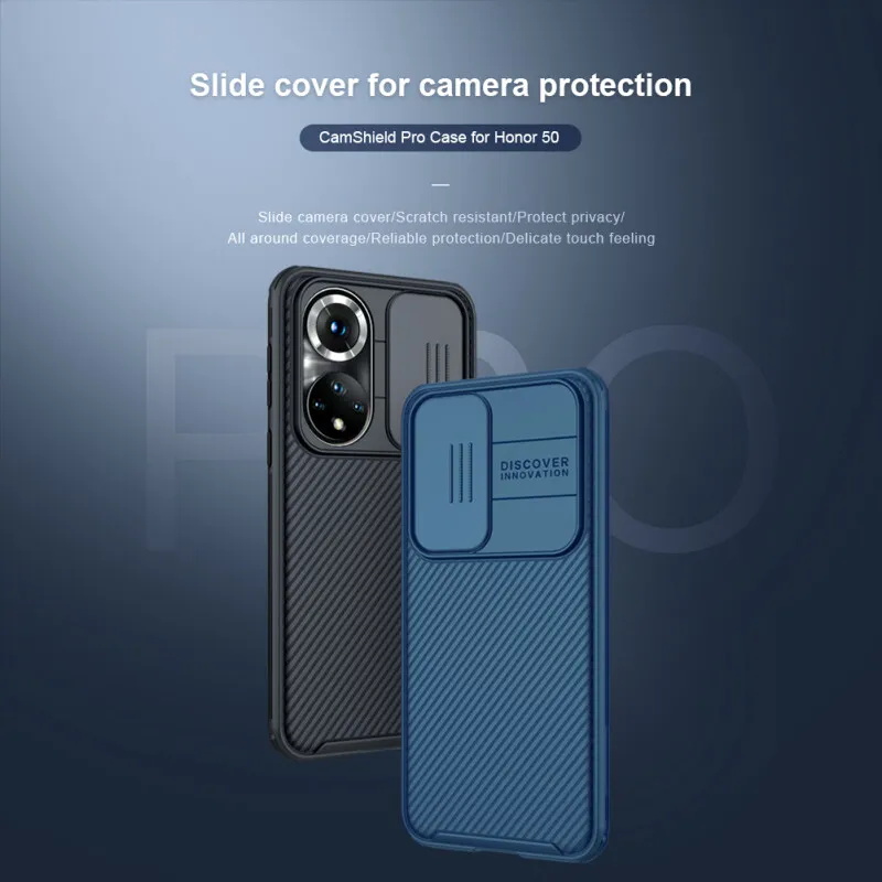

Nillkin Camera Protect Case for Huawei Honor 50 Phone Cases Business TPU + PC Camera Protect Shockproof Privacy Back Cover