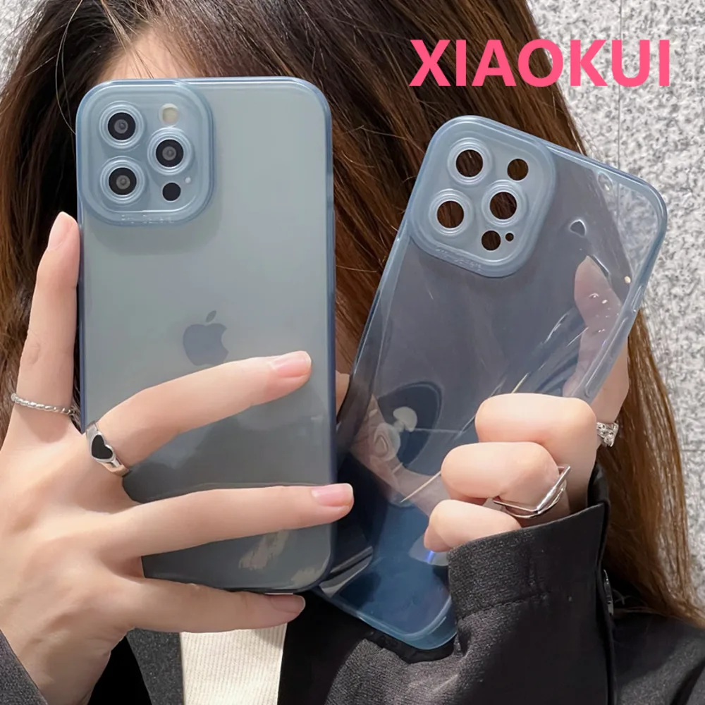 

Clear Transparent Cases For iPhone 13 12 11 Pro Max Camera Protection Soft Silicone Bumper Cover for iphone XS X XR 7 8 Plus SE