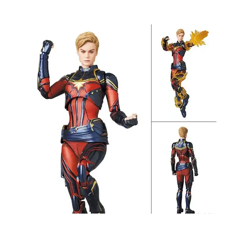 

Origina Mafex Mafex No.163 MAFEX CAPTAIN MARVEL In Stock Anime Collection Figures Model Toys