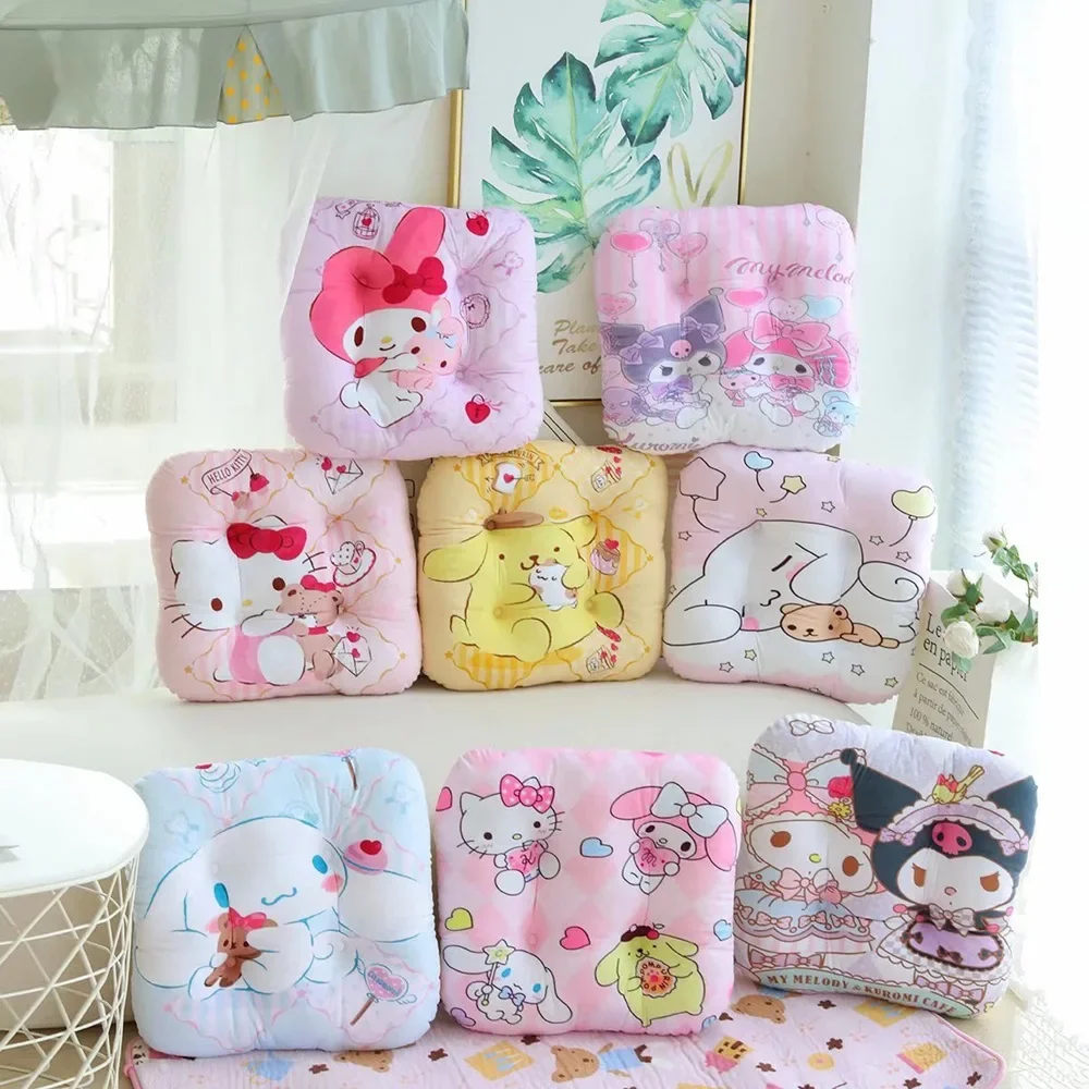 

Домашняя подушка на сиденье с аниме Sanrio HelloKitty MyMelody Cinnamoroll Kuromi мультяшная утолщенная Нескользящая теплая подушка на сиденье для студентов подарок