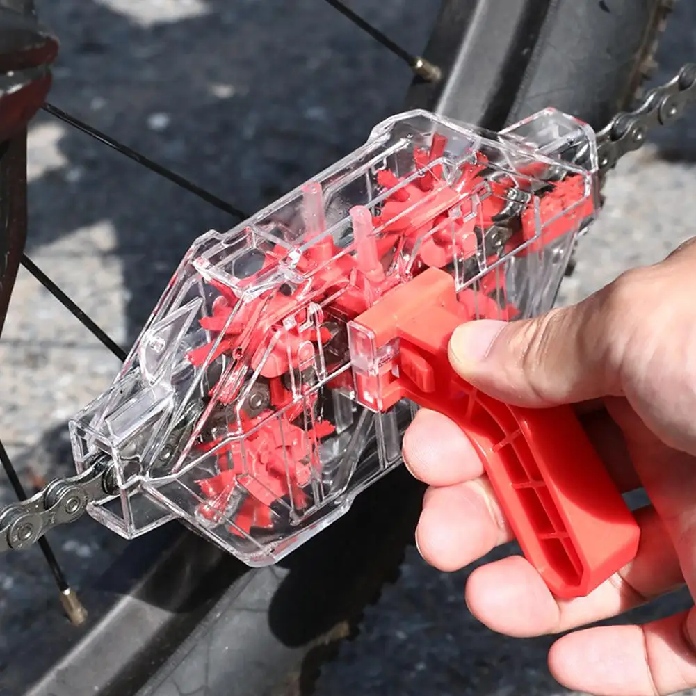 Очиститель Красной велосипедной цепи инструмент для чистки скребок велосипеда