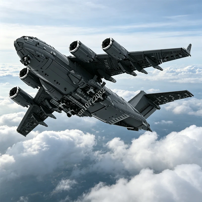 Конструктор MOC 17314 деталей: Гигантский военный транспортный самолет Boeing C-17 Globemaster III, модель высокой сложности, технологичная игрушка (art.: 3920db024a34a) - 3920db024a34a