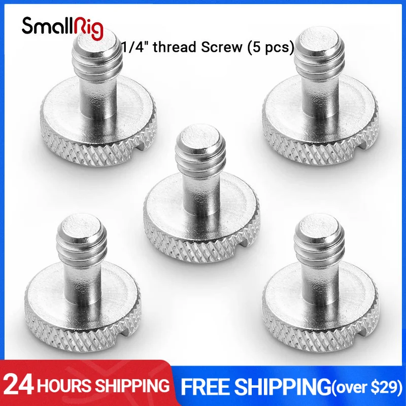 SmallRig 1/4&quot thread Screw (5 pcs) Camera Fixing Screws Threaded Shaft Length 7mm -1615 | Tripod Monopods