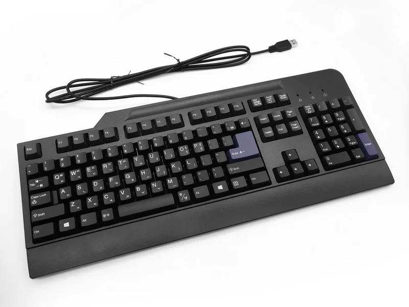 Фото Новая сменная USB-клавиатура для Lenovo KB1021 Корейская версия корейский обучающий ноутбук Настольный компьютер Корейская клавиатура 5,0 №2