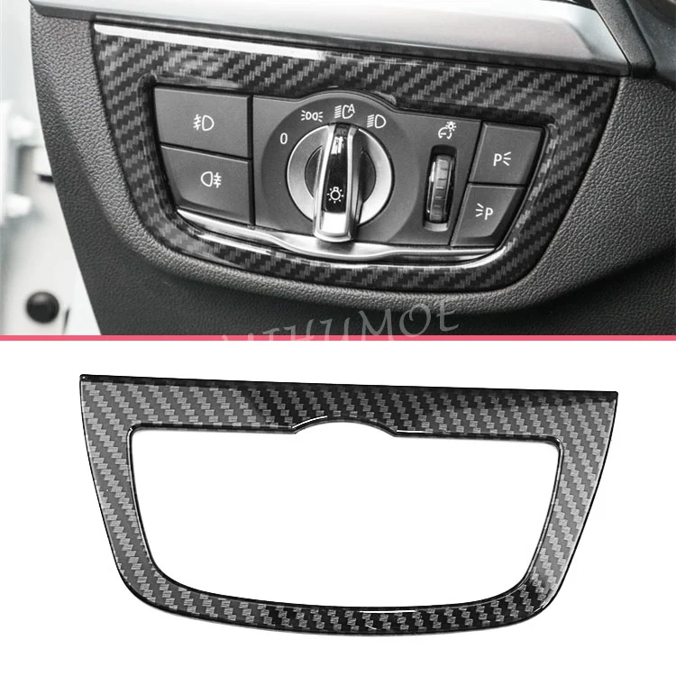 

Carbon Fiber Interior Dashboard Switch Trims Surrounds For 2018-2020 2021 2022 BMW X3 G01 X4 G02