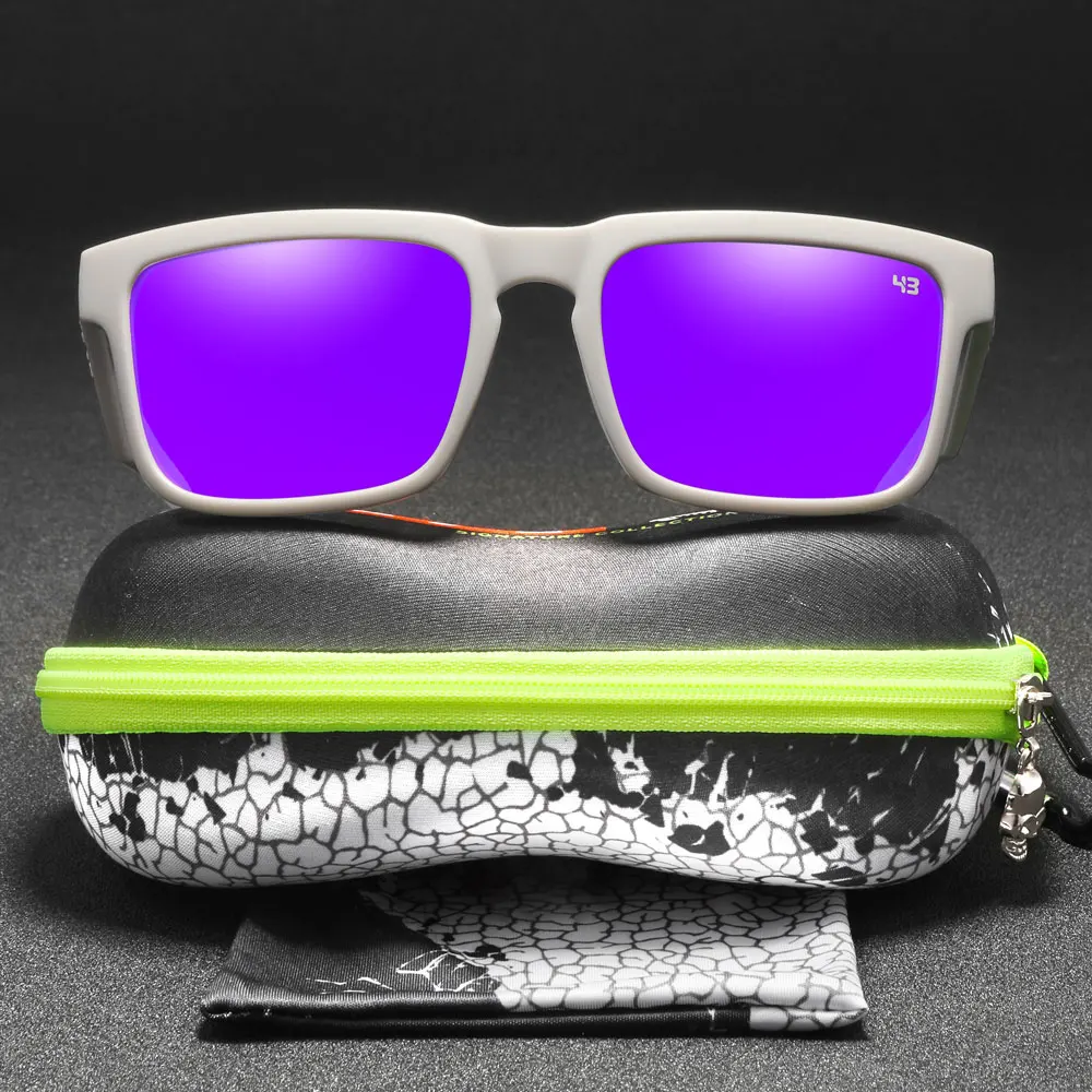 Men Square Sunglasses With Logo Polarized UV400 Women Shades Gafas de sol Driving Girls Trendy Glasses HELM 2021 Branded images - 6