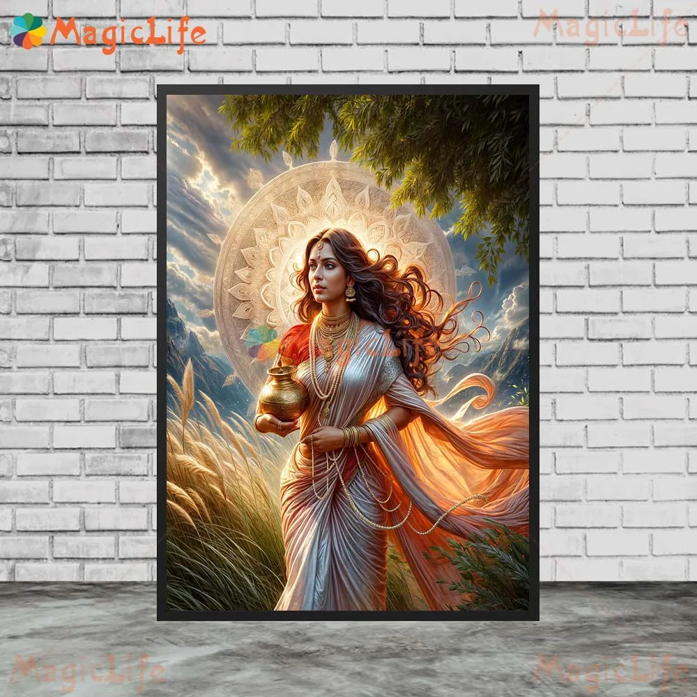 Винтаж Кали Богиня Парвати Религия Мифология Настенные панно для гостиной Плакат Настенная живопись на холсте без рамы яна олеговна поцелуйко славянская мифология от перуна до коляды