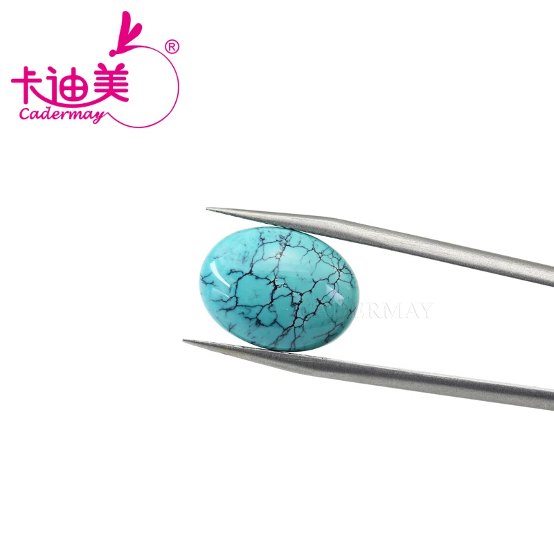 CADERMAY овальной формы кабина огранки 100% натуральный синий бирюзовый свободный