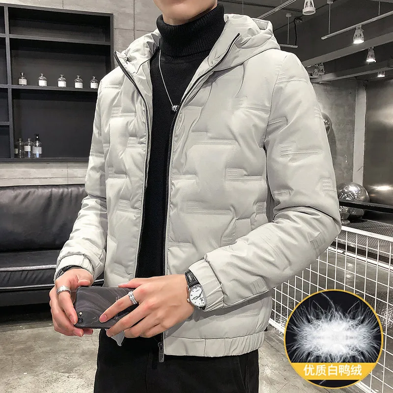 

Men Winter Jackets Down Coats Hooded Slim Winter Coats Casual Jaquetas New Male Thicker Warm Fit Parkas Winer Jackets Size 4XL