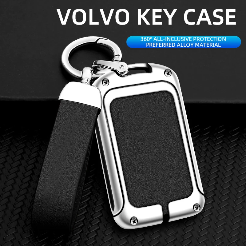 

Car Key Case For Volvo XC40 XC60 S90 XC90 V90 T5 T6 T8 Leather Keychain Remote Protection Cover Key Shell Bag Accessories
