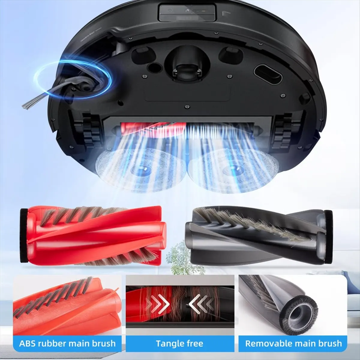 Фото Для Qrevo CurvX/Qrevo EdgeT/Saros 10R/S9 MaxV Тонкие детали Основная боковая щетка HEPA-фильтр Швабра Тканевый мешок для пыли [Zhenyi-TFBC] №5