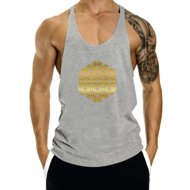 

Flower Of Life tank top men Geometrical Shapes Fruit Of Life Hipster New Top Unisex Unisex Men Women tank top men