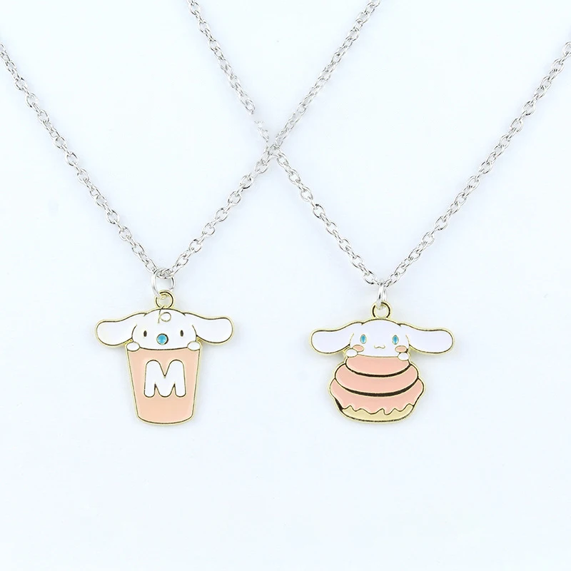 

New Kawaii Cinnamoroll Cartoon Necklace Anime Character Necklace Jewelry Cute Decorations for Girls Friend Kids Birthday Gift