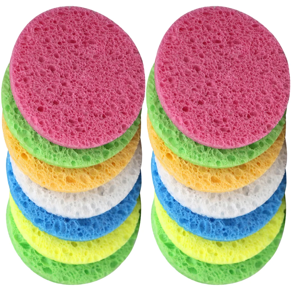 

Cellulose Cosmetics Sponges Natural Round Facial Cleansing Facial Scrub Facial Scrub Cleanser Makeup Remover Powder Puff