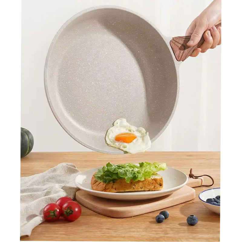 

Maifan Stone Frying Pan Nonstick Home Breakfast Pot Induction Cooker Gas Stove Fried Steak Pancake Nonstick Frying Pan Pot lid