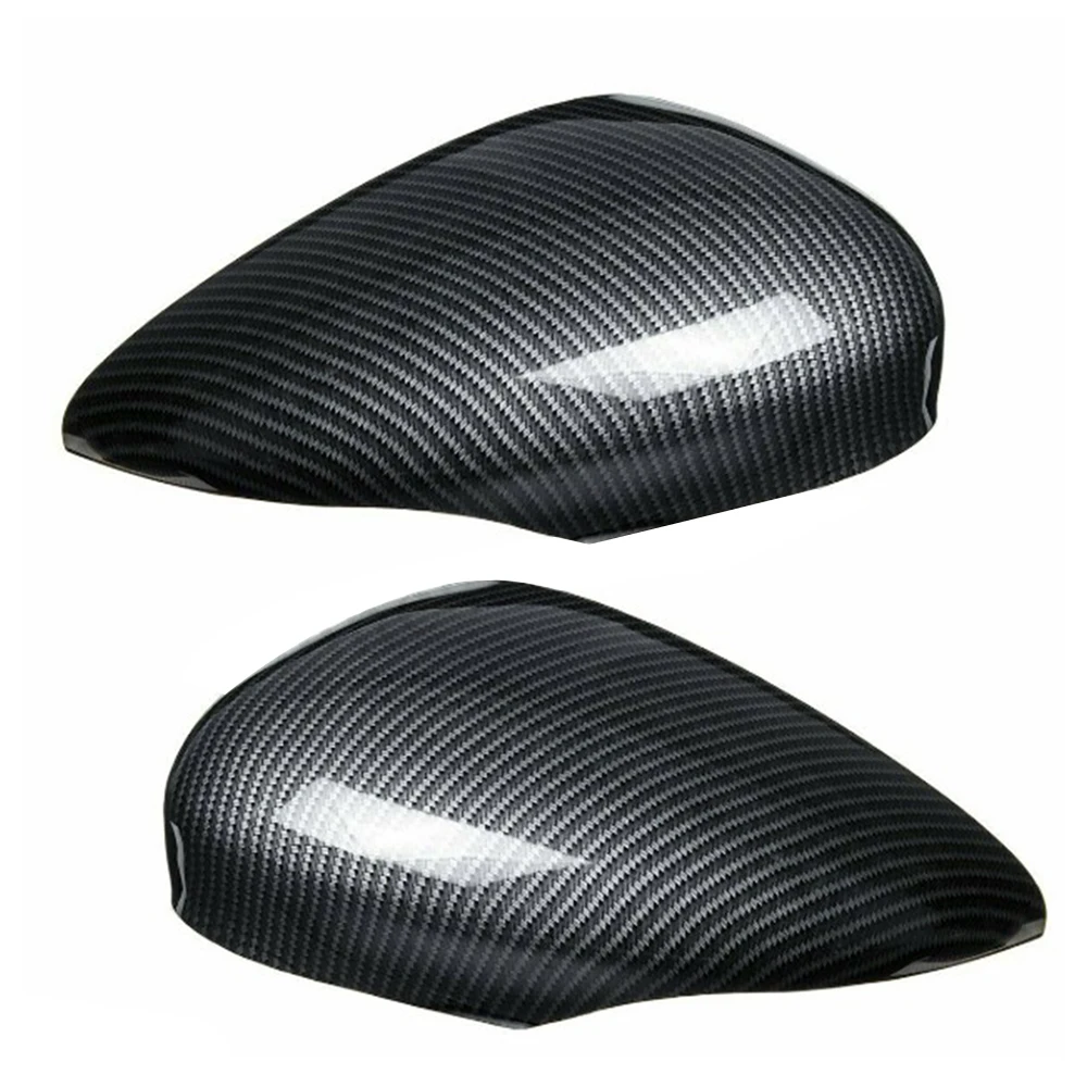 

Exterior Side Mirror Cover Left/Right Rear Carbon Fiber Style Protector Wing Black For Ford FIESTA MK7 Portable