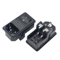 with 10a fuse red rocker switch fused iec320 c14 inlet power socket fuse switch connector plug connector black