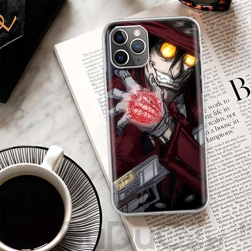 Чехол A-Alucard Hellsing Anime для iPhone 16 15 Pro Max 14 Plus 13 12 Mini 11 Apple Phone Case X XS XR 7 8 + чехол с