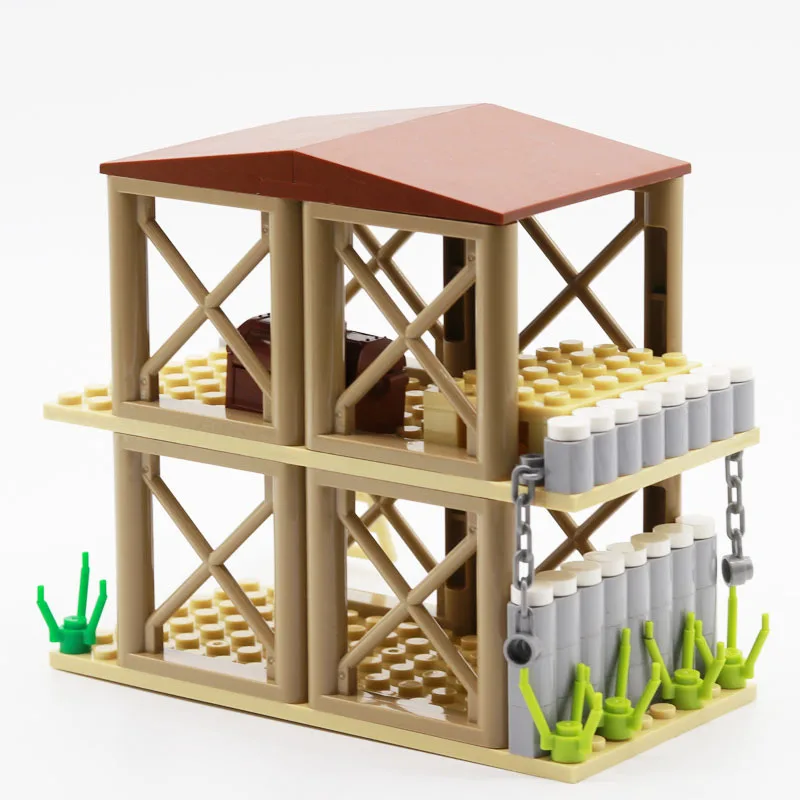 

DIY Parts Desert Vigilance Base Radar Military Building Blocks Sentry Tower MOC Army Soldier Bricks Pack Construction Toys Gifts
