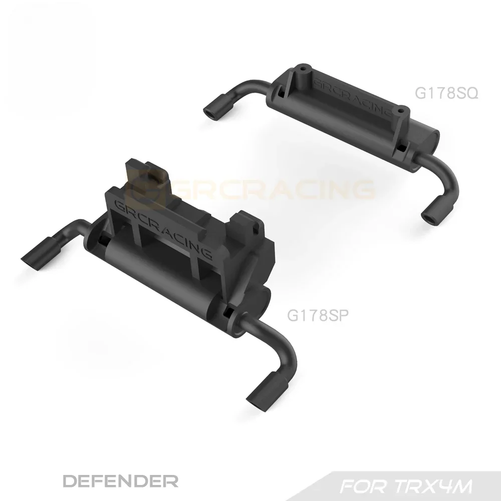 TRX4M имитация двойной выхлопной трубы шасси после аксессуаров для 1/18 RC Гусеничный