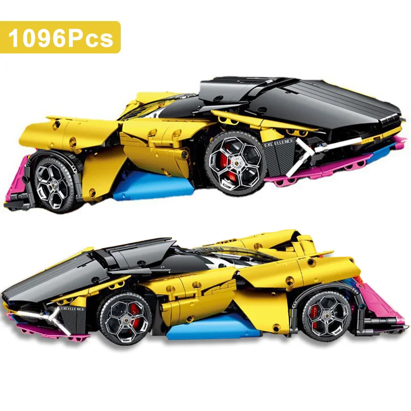 

Technical Expert 1096Pcs Mechanical Famous Racing Sport Car Model Building Blocks City 1:14 Speed Vehicle Bricks Toys Kids Gifts