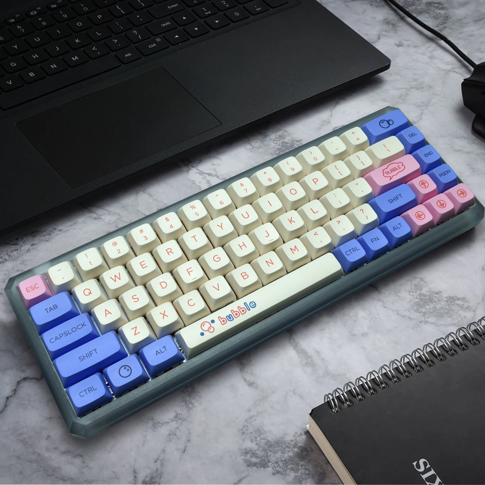 "Cute Bubble 127 Key Caps PBT XDA Profile For Cherry MX Mechanical