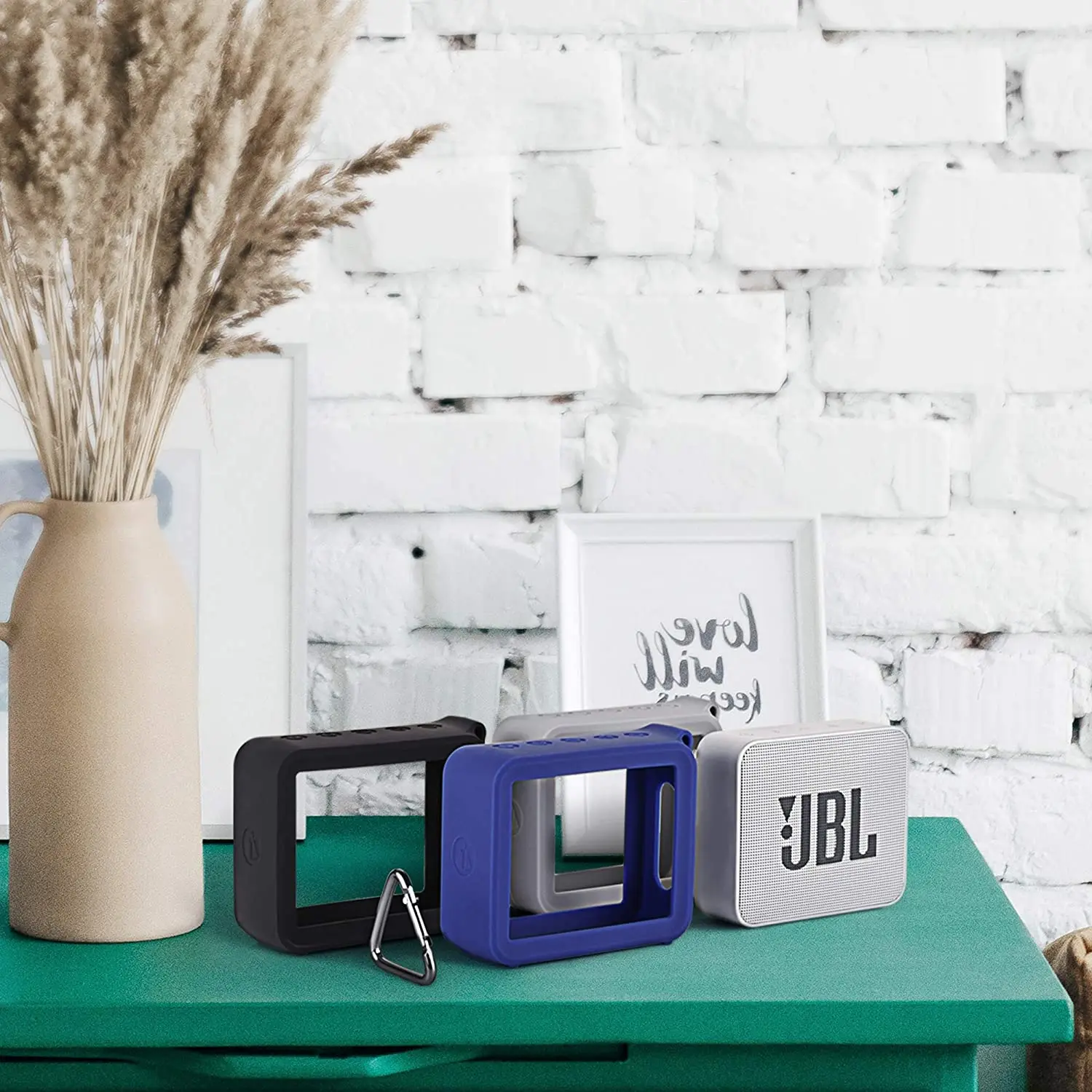 

Travel protection silicone vertical portable bag, compatible with JBL GO 2 portable Bluetooth waterproof loudspeaker