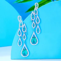 kellybola luxury long waterdops earrings high quality cubic zirconia european wedding party show best gift jewelry new original