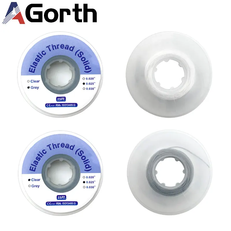 

25 Feet/Roll Dental Orthodontic Elastic Power Solid Thread Dental Power Thread Dentist Tool 0.030 0.025 0.020