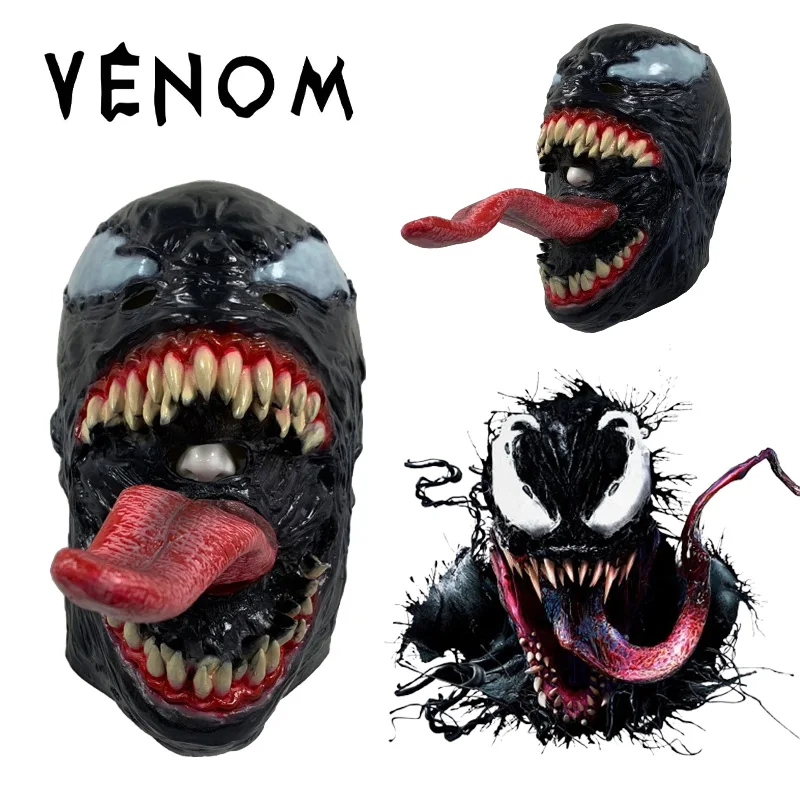 Человек-паук маска для косплея веном латексный мягкий персонаж фильма ужасные