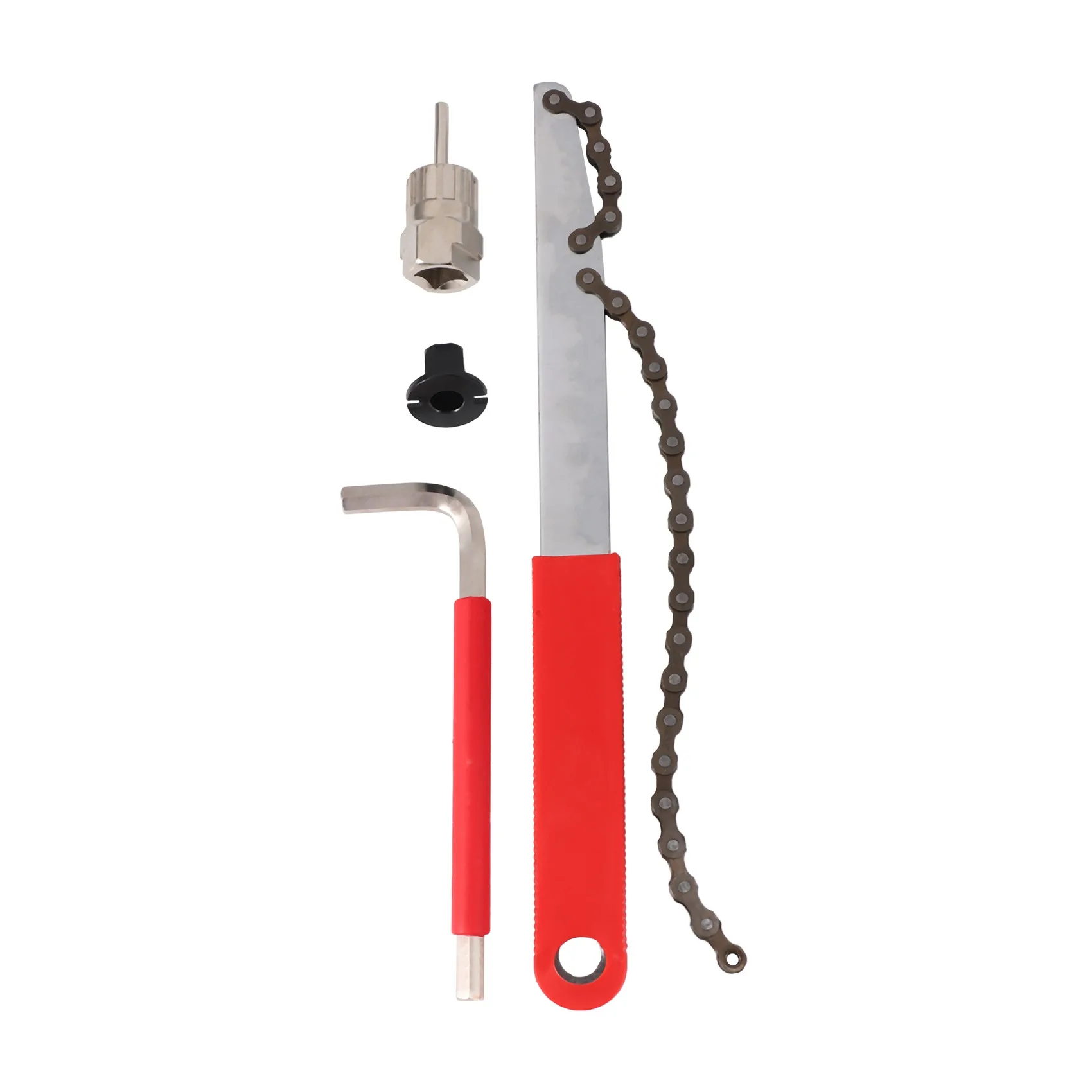 

Bike Cassette Removal with Chain whip and Auxiliary Wrench Bicycle Sprocket Removal Tools Sprocket Remover