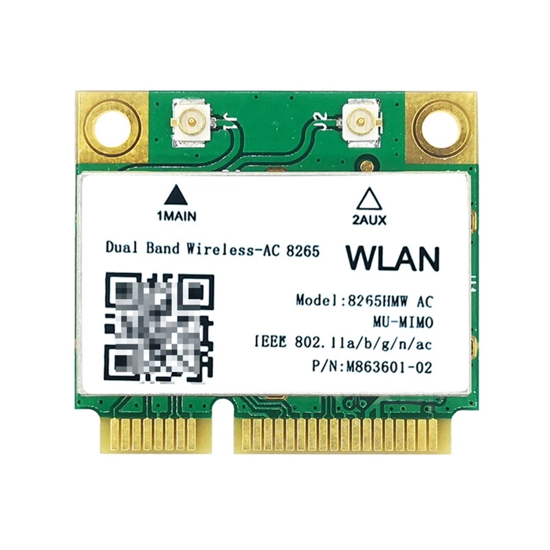 

8265 8265HMW 2.4/5Ghz Wireless 802.11a/g/n/ac BT 4.2 Half MINI PCI-E WIFI Card Dropship