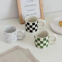 simple design ink dots thick handle ceramics mugs coffee mug milk tea office cups drinkware the best birthday gift for friends