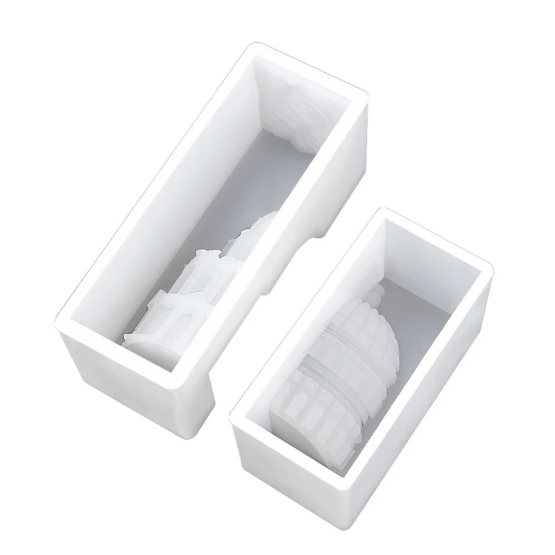 

N58F Temple Church Ornament Decoration Mold Epoxy Resin DIY Craft for Home Decor