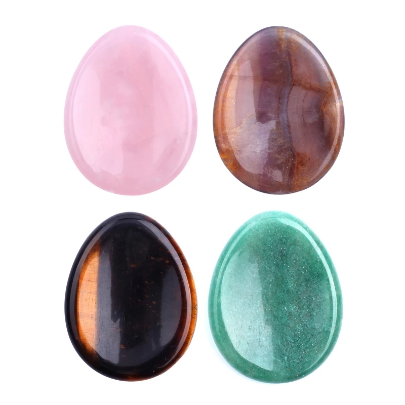 

2Pcs Thumb Worry Stone Reiki Healing Crystals for Healing,Meditation,Chakra Balance or Ritual Drop Chakra Stones Drop Shipping