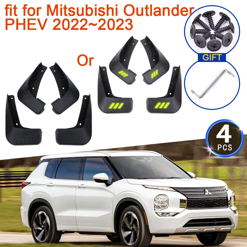 

4x Mud Flaps for Mitsubishi Outlander PHEV 4 2022 2023 IV Accessories Mudguards Fender Splash Guards Flap Front Rear Wheel Auto