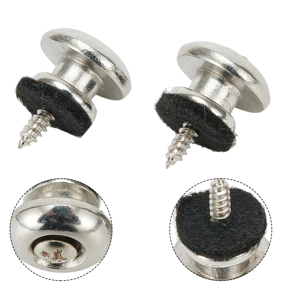 

2 Pcs Guitar Strap Locks Button Strap Fixing Pin With Fixing Screw Guitar Strap Lock Knob For Guitar Enthusiast Essential Tools