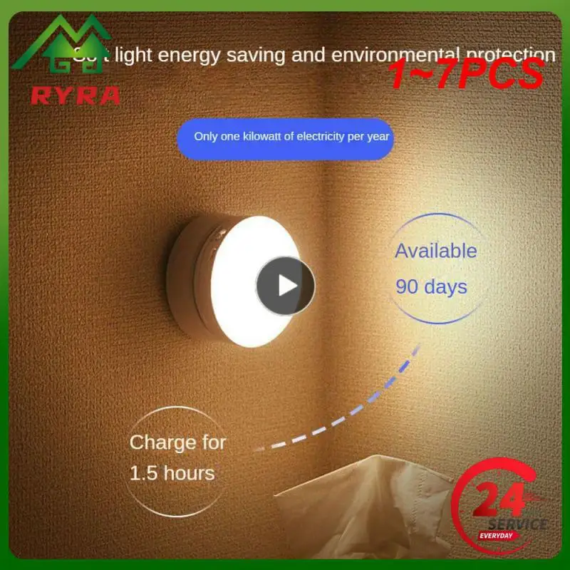 

Сенсорная лампа для детской комнаты, 1 ~ 7 шт., настольная лампа, прикроватная лампа, портативный светильник с сенсорным датчиком, USB