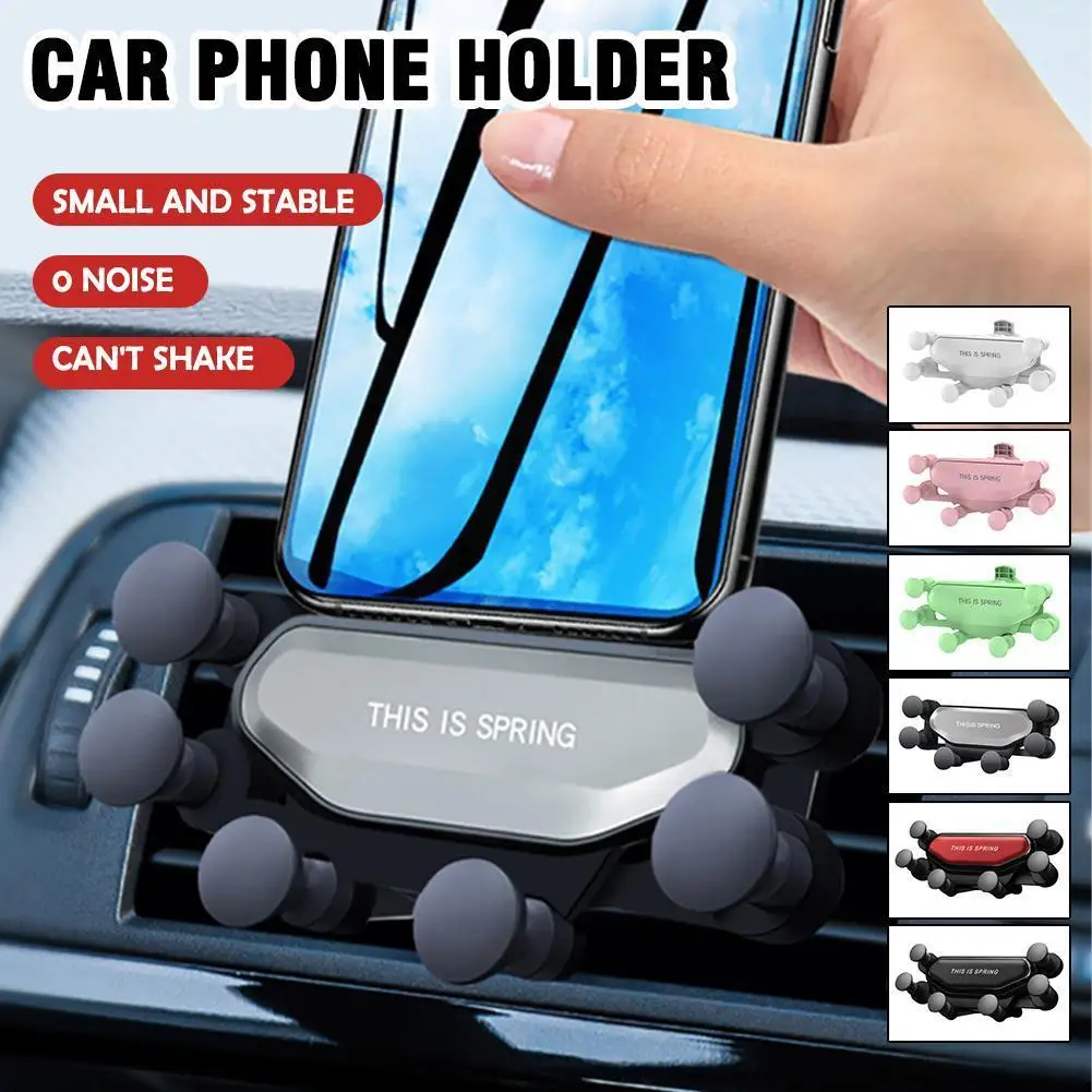 

Гравитационный Автомобильный держатель для телефона с креплением на вентиляционное отверстие, без магнитной подставки для мобильного телефона, подставка для IPhone 12, 11, Samsung, поворот 3, A3X9