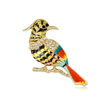 tulx rhinestone bird brooch pins for women animal bird enamel brooches clothes scarf badge pins jewelry gift