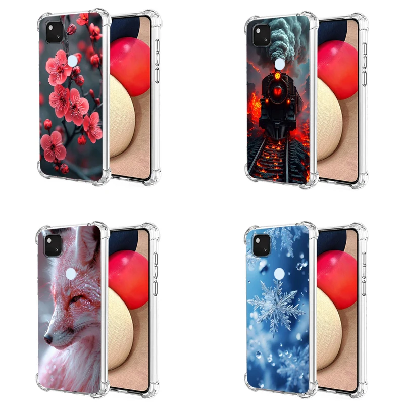 Для чехлов pixel 4A 4G 5G чехол из мягкого силикона прозрачный для телефона ТПУ Coque Capa