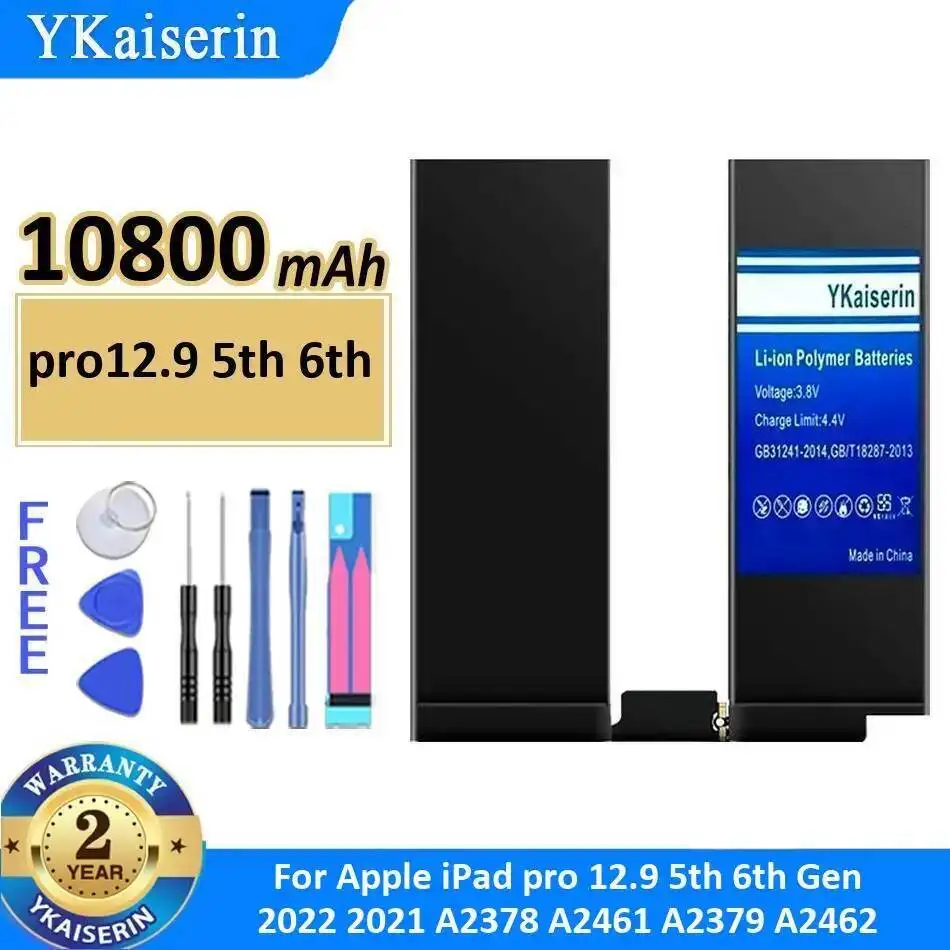 Фото 10800 мАч аккумулятор для планшета с быстрой зарядкой для Apple Ipad Pro 12,9 5-го 6-го поколения 2022 2021 A2378 A2461 A2379 A2462 Pro12.9 №2