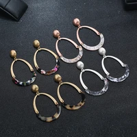 new geometric creative acrylic oval drop earrings temperament jewelry factory spot direct sales women gamer girl accessories