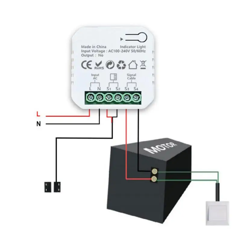 

Пульт управления Wi-Fi/ZigBee для открывания Гаражных дверей, управление через приложение, поддержка Alexa Google Home, требуется шлюз Zigbee2MQTT